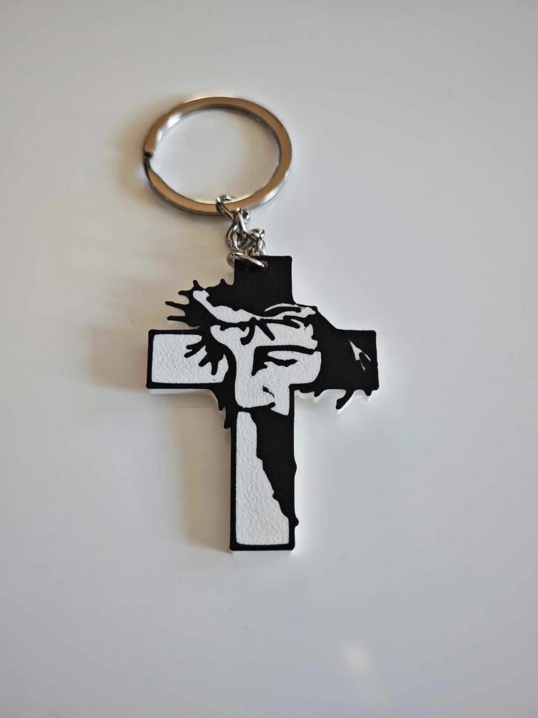 Chaveiro Artesanal Cruz com Cristo