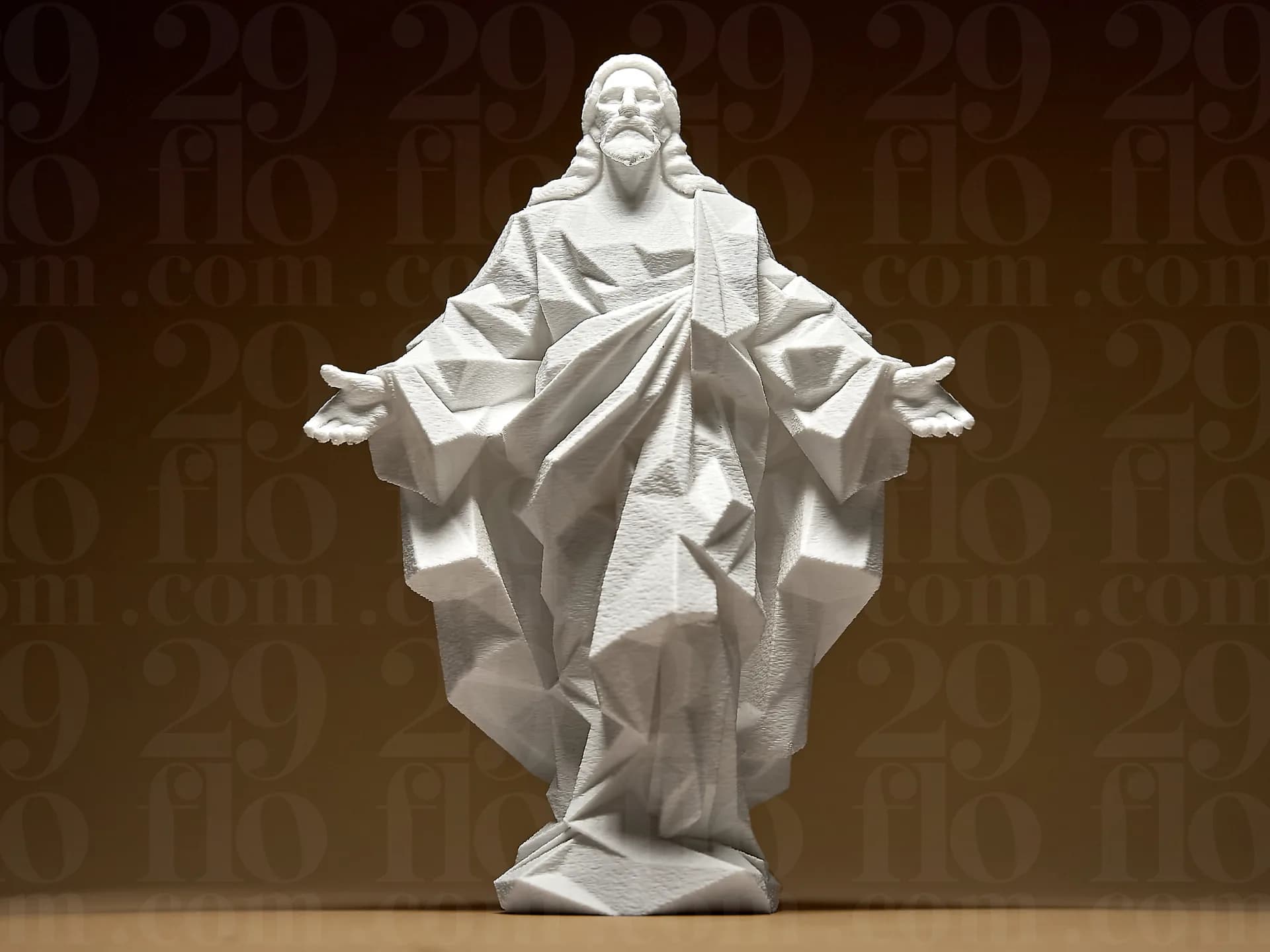 Quadro Artesanal Jesus Geométrico